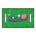 thumbnail image 2 of Renewold Golf Cart Seat Cover Breathable Golf Blanket Keeps Seat Cool and Comfortable 4th of July Patriotic Decor for All 2-Seat Golf Carts, Golf American Flag Green Heart, 2 of 5