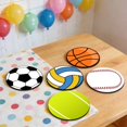 thumbnail image 6 of Sports Ball Cup Coasters Set Of 6 Wooden Round Drink Mats - Tabletop Protectors For Coffee Mug Water Glass Modern Sports Home Office Decor, 6 of 6
