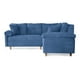 thumbnail image 4 of Sala Esquinera De Velvet Azul Modelo Elton, 4 of 8