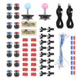 thumbnail image 1 of Qiilu Encodeur USB Sans Délai, Kit de Pièces Arcade, Accessoires pour Encodeur USB Sans Délai Kit DIY Ensemble Câble USB Bouton LED, 1 of 5