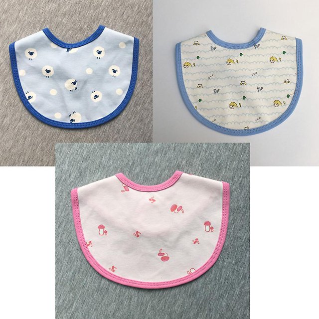 ensemble De Bavoirs Trois Pices Pour Bb, Bavoir En Coton Velcro Impermable/pack Conomique