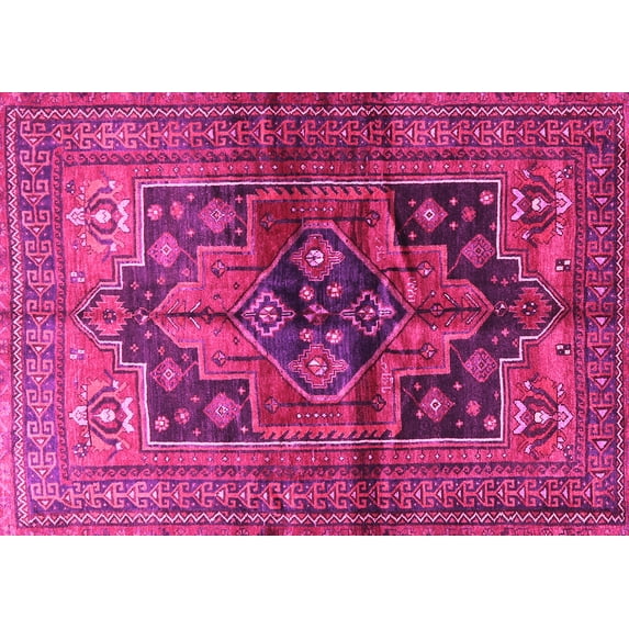 Ahgly Company Indoor Rectangle Persian Pink Traditional Area Rugs, 5' x 7'