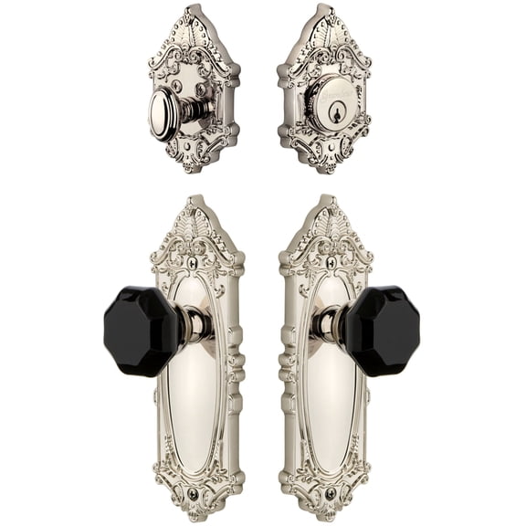 Grandeur Gvclyo_Sp_Eset_238 Grande Victorian Solid Brass Rose Single Cylinder Keyed Entry