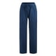 thumbnail image 5 of Pantalones palazzo anchos de cintura alta para mujer - Mezcla de lino con elástico fruncido - Pantalones informales para yoga/playa - Talla real, 5 of 6