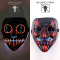 thumbnail image 1 of Máscara de alambre intermitente para Cosplay, disfraz Anonymous para baile brillante, Carnaval, fiesta, 10 opciones Qiuyongming unisex, 1 of 2