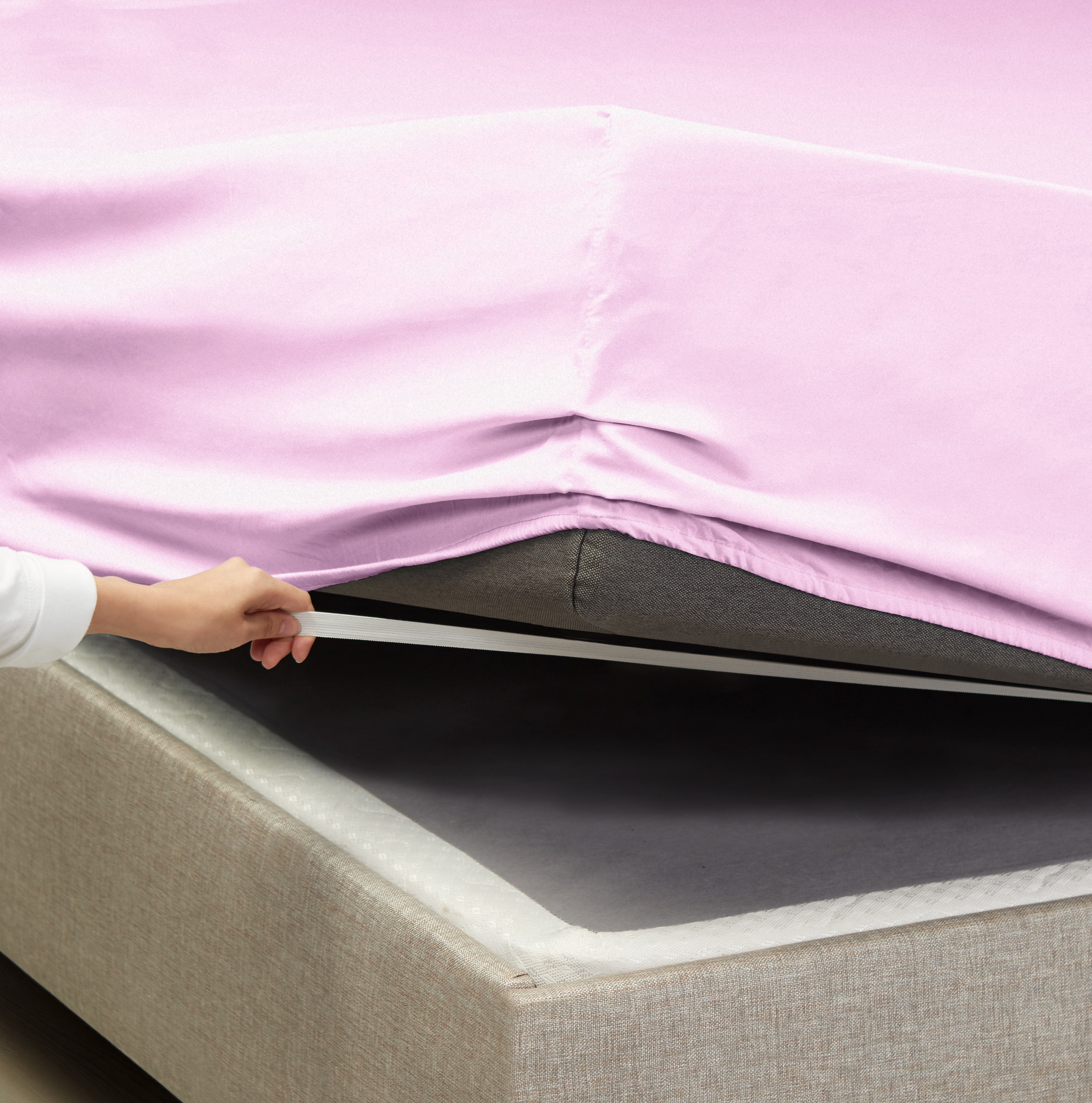 Hearth & Harbor Deep Pocket 3 Piece Solid Bed Sheet Set, 1800 Thread Count Microfiber Sheets, Twin-XL, Lavender Dream