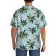 thumbnail image 3 of Fotbe Flamingos And Palms Camisa Estampada de Manga Corta para Hombre, Casual de Verano, Estilo Playero, Sin Arrugas-Medium, 3 of 5