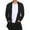 Black, variant on COOFANDY Men's Long Ruffle Cardigan Shawl Collar Open Front Light Drape Cape Coat with Pockets