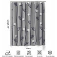 thumbnail image 6 of Grey Botanical Shower Curtain, White Floral Shower Curtains Set with 12Hooks 72x72in, Country Elegant Water Resistant Bath Curtain, Polyester Fabric for Bathroom Decor, 6 of 6