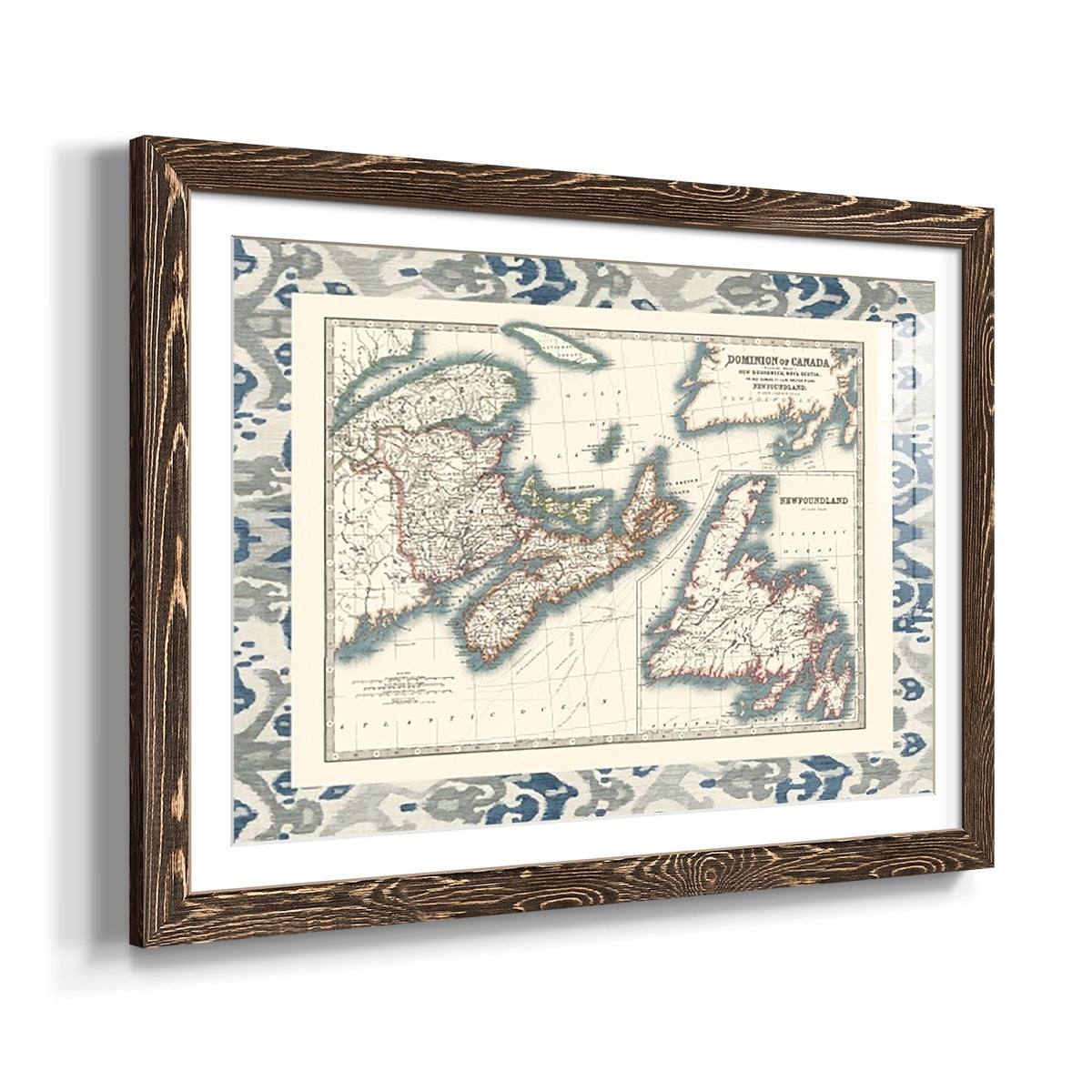 Bordered Map of Canada-Premium Framed Print - Ready to Hang