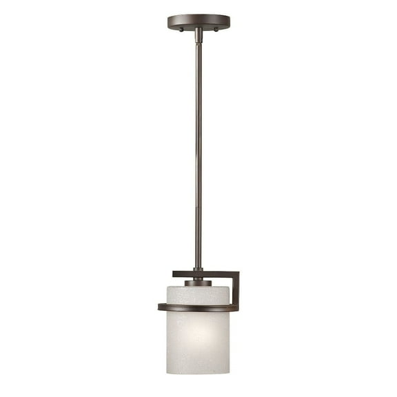 2405-01-32-Forte Lighting-Halo - 1 Light Mini Pendant-8 Inches Tall and 6.5 Inches Wide-Antique Bronze Finish