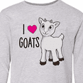thumbnail image 4 of Inktastic I Love Goats- Cute Goat Long Sleeve Youth T-Shirt, 4 of 5