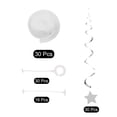 thumbnail image 3 of Uxcell Party Hanging Stars Strip Streamer Stars Ceiling Decorations Swirling for Birthday,Wedding,Pack of 30(Silver), 3 of 6
