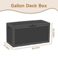 thumbnail image 6 of fazzn 100 Gallon Resin Deck Box Waterproof Outdoor Storage Box for Patio Furniture Pool Accessories Indoor Storage for Cushion Garden Tools (Black pattern), 6 of 7