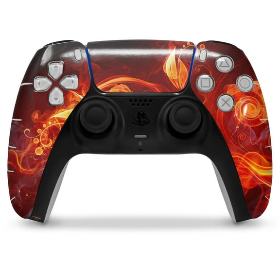 WraptorSkinz Skin Wrap compatible with the Sony PS5 DualSense Controller Fire Flower (CONTROLLER NOT INCLUDED)