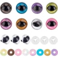 thumbnail image 1 of 1 caja de 32 ojos de seguridad de 8 colores, 15 mm, realistas, de plástico, con arandelas., 1 of 9