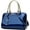 Blue, variant on Glossy Women Handbag Patent Leather Large Size Top-Handle Bag Shiny Shoulder Bag Tote Evening Purse Party Satchel