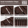 thumbnail image 2 of Jainmy 96 inches Pinch Pleated Velvet Blackout Curtains for Bedroom Living Room,Luxury Room Darkening Thermal Insulated Velvet Curtains,Brown,2 Panels,40"×96", 2 of 9