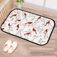 thumbnail image 5 of Floor Door Mats Bath Rugs Winter Cardinal Berry Red Bathroom Carpet Non-Slip Absorbent for Entryway Indoor 31x20in Carpet Runner, 5 of 7