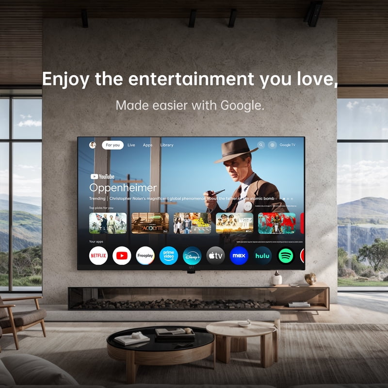 FPD 55-inch Smart TV, 4K UHD Google TV with Google Play Built-in Google Cast, Dolby Audio, HDR 10 gallery view