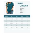 thumbnail image 4 of CASSIE LIZ Plus Size Womens Shirts 5X Summer Teal Blue Polo Shirts V Neck Ladies Shirts with Collar Fashion Business Short Sleeve Collared Shirts Casual Loose Fit Spring Tops 5XL 26W 28W, 4 of 7