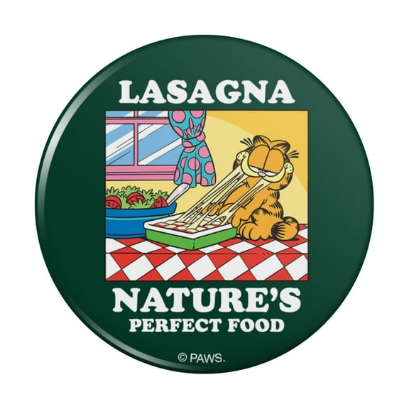 Garfield Lasagna The Perfect Food Pinback Button Pin