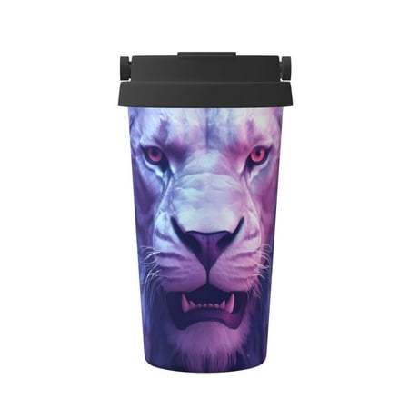 

Junzan Cool Lion Head for Stainless Steel Vacuum Insulated Tumbler - Reusable Insulated Cold Brew Iced Coffee Cup Thermos -Gifts for Women Men Him Her