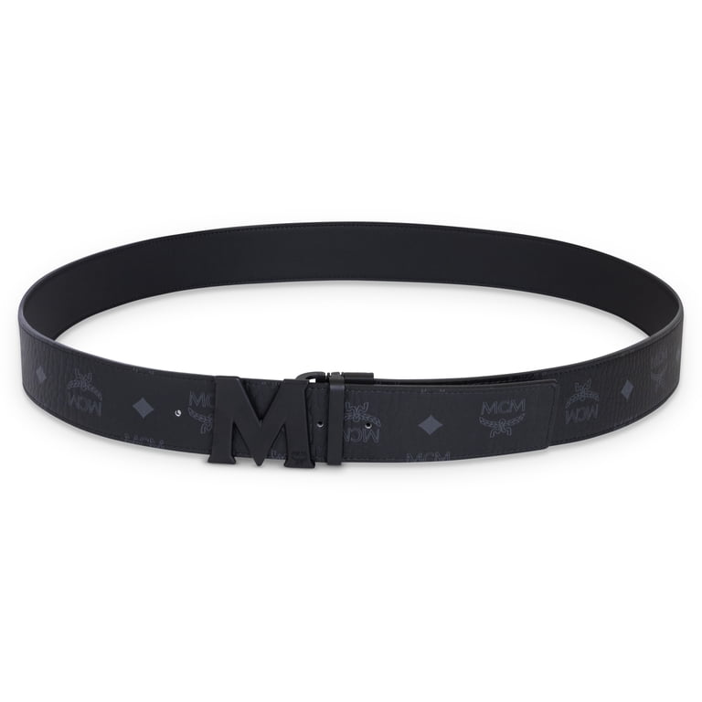 MCM Claus Reversible Leather Belt – Monogram/Black – Excellent Condition Cut to Size Claus M Reversible Belt 1.75” in Embossed  main image 4