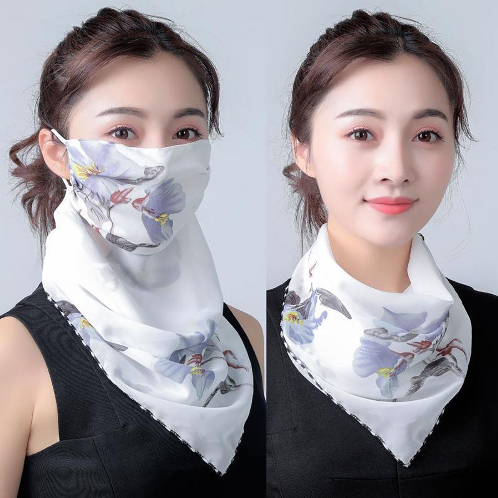 1/3pcs Outdoor UV Protection Scarf Half Face Neck Cover Shawl Veil