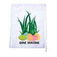 thumbnail image 2 of Easter Basket Backpack Bulk Cotton Drawstring Cinch Bags Easter Bunny Gift Bags - Gone Hunting, 2 of 2