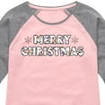 thumbnail image 3 of Disney Winnie The Pooh - Merry Christmas - Toddler & Youth Girls Raglan Graphic T-Shirt, 3 of 5