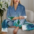 thumbnail image 6 of Uemuo Christmas Trees Pattern Womens Pajama Sets,PJ Set for Women,Pajamas for Women Logo,Long Sleeve Pajama Set for Women,Soft Long Sleeve Top With Pants-X-Large, 6 of 9