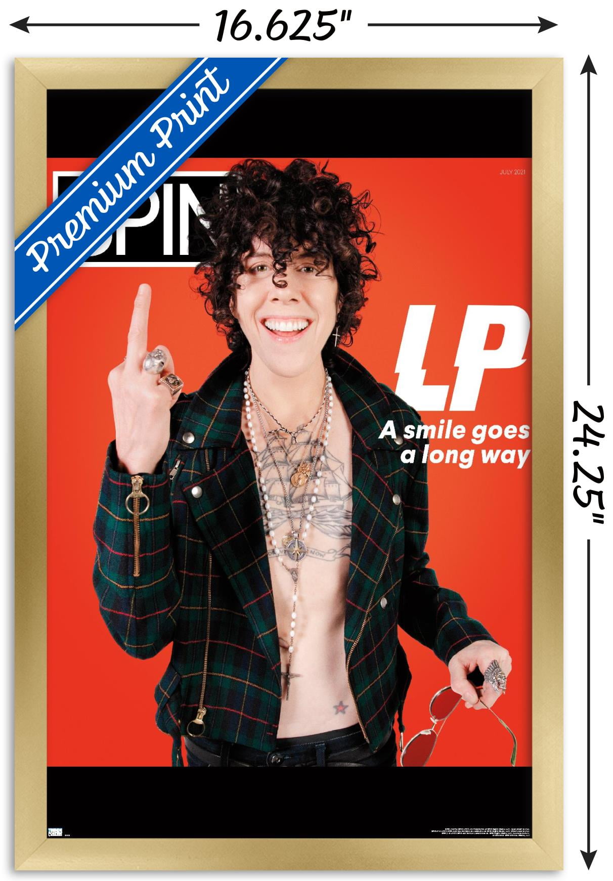 SPIN Magazine - LP 21 Wall Poster, 14.725" x 22.375" Framed