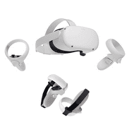 Oculus Quest 2 All-in-One Virtual Reality 128GB Gaming Headset, Touch Controllers, Bundle with Anti-Slip and Anti-Fall Protective Sleeve with Hand Strap