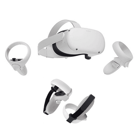 Oculus Quest 2 All-in-One Virtual Reality 256GB Gaming Headset, Touch Controllers, Bundle with Anti-Slip and Anti-Fall Protective Sleeve with Hand Strap