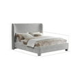 thumbnail image 3 of Meridian Furniture Penny Light Grey Chenille Fabric King Bed, 3 of 10