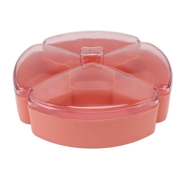 Bandeja Para Servir Refrigerios, De Fruta Dividida, Redondo De Plástico, Multifuncional Para El Hogar
