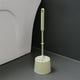 thumbnail image 1 of Juego de cepillo y limpiador para inodoro compacto con mango ergonómico, diseño moderno, base de drenaje hueca y cabezal de cepillo suave para la limpieza del baño, gris/rosa/verde., 1 of 6