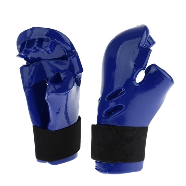 Eigraketly Kids Child Taekwondo parring Gloves Mitts Gear Protective Hand MMA Boxeo Azul S