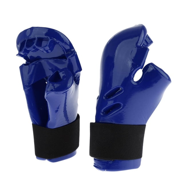 Soidarity Niños Niño Taekwondo Sparring Guantes Mitones MMA Mano Equipo de protección Boxeo Azul S