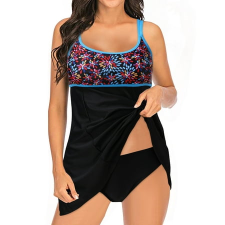 

Qufokar Bathingsuit Sports Bra Swimsuit Top Women Swimsuits for Women Bathing Suits Two Piece Tops With Bikini Bottoms Twists Swimwear Flower Shirt