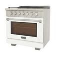 thumbnail image 3 of Professional 36-in Natural Gas Range in White with True Simmer Burners, 3 of 14