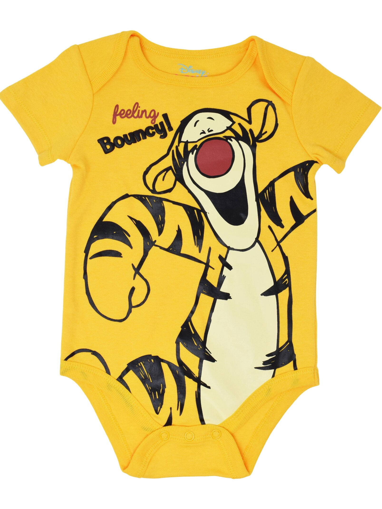 Disney Winnie the Pooh Baby Boys' 5-Pack One Piece Bodysuits Yellow Red Blue Multi