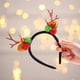 thumbnail image 2 of Paquete de 3 diademas navideñas, diademas con gorro de Papá Noel con cuernos de reno para fiestas navideñas (estilo 2) oso de fresa  Electrónica, 2 of 5