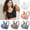 Random colors 3PCS, variant on Plus Size Women Shockproof Breathable Wireless Push-up Vest Bra Sport Underwear