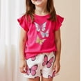 thumbnail image 2 of UYYX Toddler Summer Outfits Toddler Girl Outfits 3T Toddler Girls Summer Outfit Top And Shorts Clothing Set, 2 of 9
