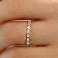 thumbnail image 5 of SOLITAIRE JEWELS 18K Yellow Gold Baguette and Round Moissanite Half Eternity Wedding Band, 5 of 6