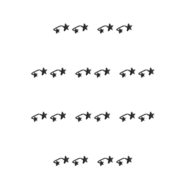 Minnieouse 1 Pair Woman Earrings Star Shaped Silver Girlfriend Jewelry Earring Trendy Lady for Dating Party Present Decorations 10piezas
