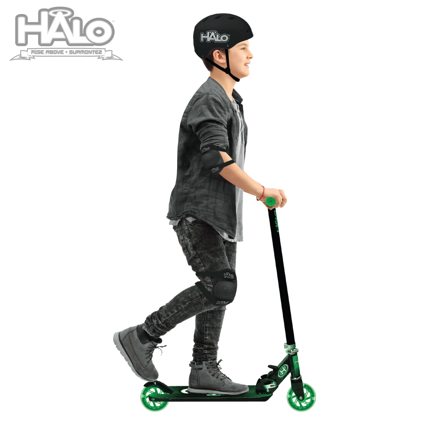 HALO Rise Above Supreme Inline - Green & Black - for All Riders (Unisex) - Walmart.com