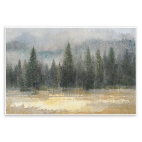 Abstract Blurred Pine Tree Forest Landscape Wall Plaque Art, 19 x 13, Made In USA